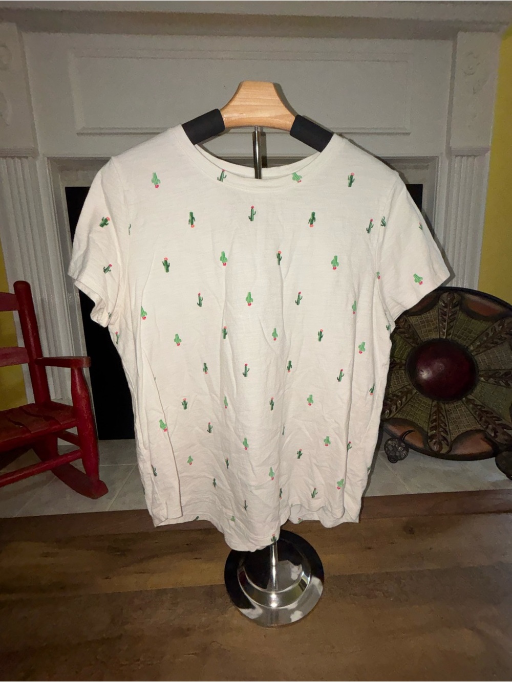 Women’s white Short sleeve Cactus T-Shirt